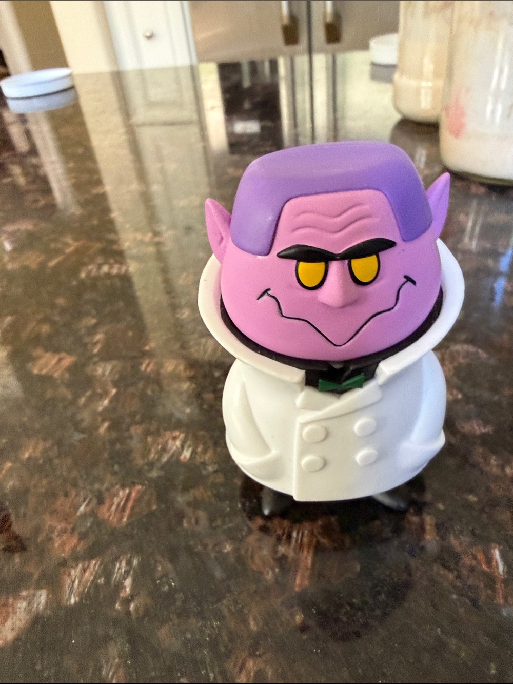 Purple Cartoon Vinyl Figure with White Coat